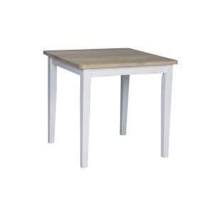  30 x 30 Solid Wood Table in White / Natural   T02 3030 