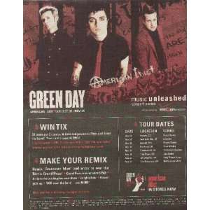  Green Day American Idiot Newspaper Poster Ad 2004