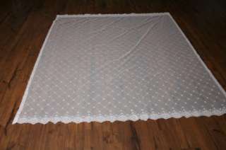 Vintage IVORY LACE CURTAIN SHEER PANELS 81x74 and 81x116  