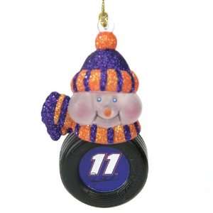  Denny Hamlin NASCAR Light Up Acrylic Snowman Ornament (3 