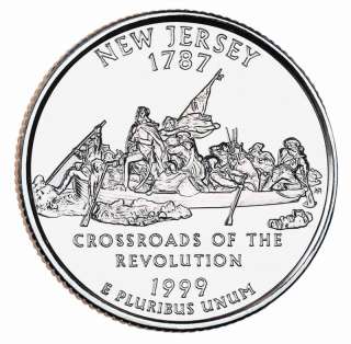   NJ Quarter Cut Coin Necklace Garden State Washington Revolution  