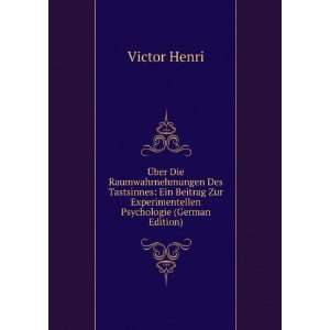   Zur Experimentellen Psychologie (German Edition) Victor Henri Books