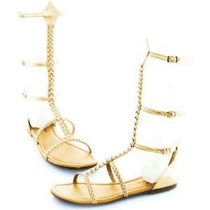  Lets Party By Ellie Shoes Cairo Adult Shoes / Gold   Size 