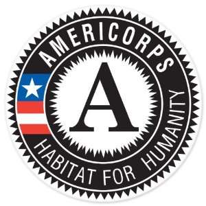 Americorps Habitat for Humanity car bumper sticker window decal 4 x 4 