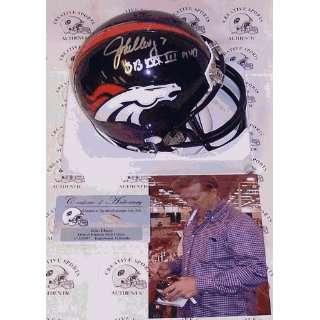 Autographed John Elway Mini Helmet   Riddell wSB XXXIII MVP  