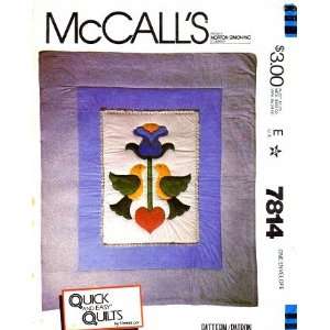  McCalls 7814 Sewing Pattern Pennsylvania Dutch Quilt 