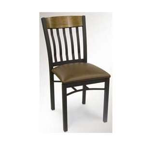   Co. 2 335 School House Slat Back Chair   Metal Frame with Wood Accents