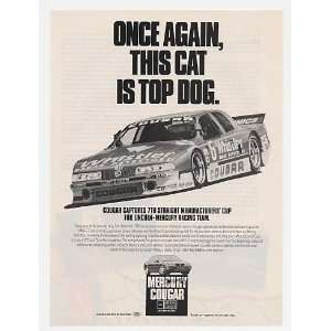  1990 Mercury Cougar IMSA Race Car Top Dog Print Ad (24383 