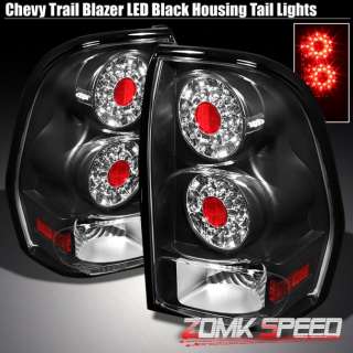 02 09 CHEVY TRAIL BLAZER BLACK LED TAIL LIGHTS TAILLAMP LEFT+RIGHT 