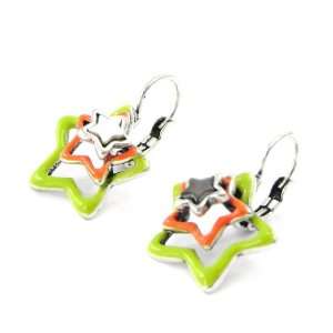  french touch loops Voie Lactée green orange. Jewelry