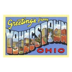  Greetings from Youngstown, Ohio Premium Poster Print 