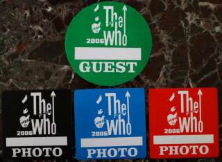 THE WHO backstage pass Tour satin Collectible guest  