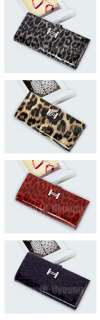 High quality genuine leather Leopard womans long clutch wallets p603 
