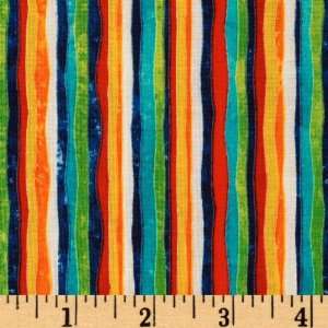  44 Wide Lift Your Spirits Stripe Red/Yellow Fabric By 
