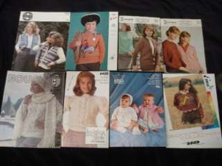 30 Knitting Crochet Afghan Pattern Book Lot, SEE ALL  