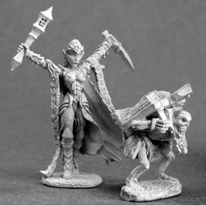  Nathrae, Female Dark Elf and Servant (OOP) Toys & Games