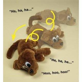 Brown Labrador Dog Rollover Laughing Plush Toy, Battery Operated