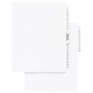  Side Tab Index Sets Avery Style 101 125 14x8 1/2 White 