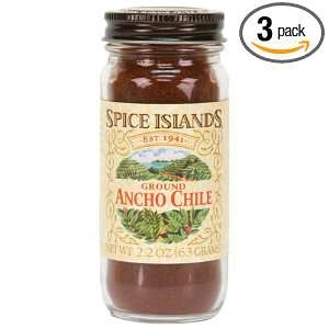 Spice Islands Chile, Ancho, 2.2 Ounce (Pack of 3)  Grocery 