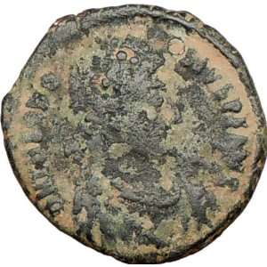 THEODOSIUS I 383AD Ancient Roman Coin ANTIOCH Chi Rho Christ monogram 