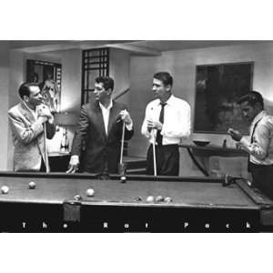 The Rat Pack Pool Classic All Handsome Cast PAPER POSTER measures 36 x 