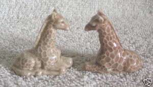 Wade England Porcelain Pair of Giraffe Figurines  