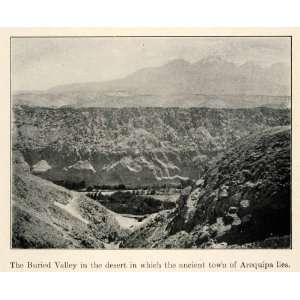   Peru South America Dunes Andes Mountain   Original Halftone Print