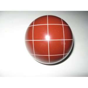   Bocce Ball with Criss Crossed stripes   single red 107mm Toys & Games