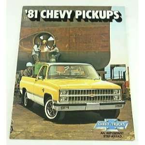  1981 81 Chevrolet CHEVY PICKUP Truck BROCHURE C10 K20 