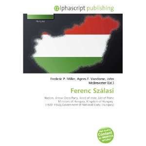  Ferenc Szálasi (9786132688590) Books