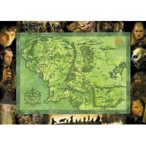   of the Rings Middle Earth Map Poster 24 x 36 inches