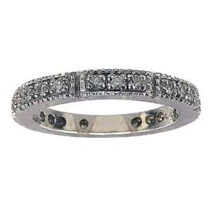  Platinum Wedding Band Diamond Antique Ring   5 DaCarli 