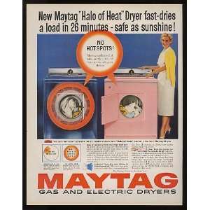    1958 Maytag Halo of Heat Pink Dryer Print Ad (9291)