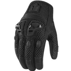   Leather/Mesh Sports Bike Racing Motorcycle Gloves   Stealth / X Large