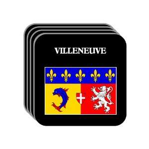  Rhone Alpes   VILLENEUVE Set of 4 Mini Mousepad Coasters 