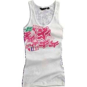   Fox Racing Womens Its On Foxy Tank Top   X Large/White Automotive