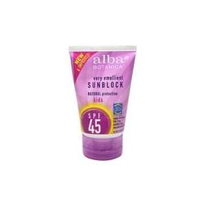  Kids Natural Emollient Sunscreen SPF 45 4 oz Cream Beauty