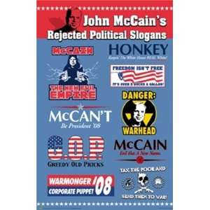   McCains Rejected Political Slogans by Unknown 24x36