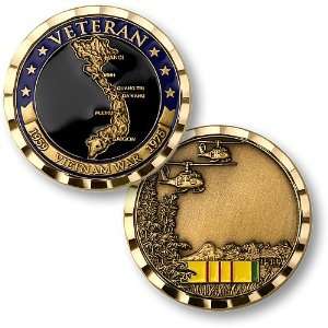 Vietnam Veteran Engravable Challenge Coin 