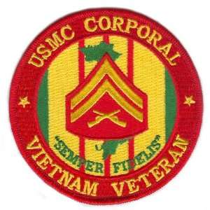  USMC Corporal Vietnam Veteran Patch 