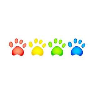  Colourful Paws Stickers Arts, Crafts & Sewing