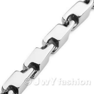 MENS Silver Stainless Steel Necklace Links Chain vj877  