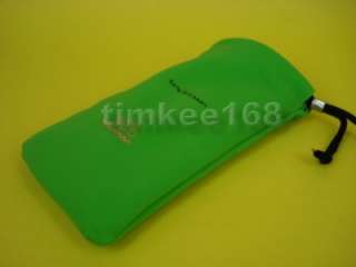 Green Suede Pouch Case for Sony Ericsson Vivaz, W580i  