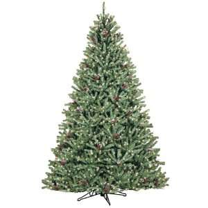 Sterling 9 Foot Pre Lit Diamond Fir with Frosted Pinecones 
