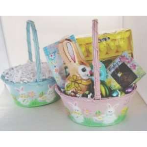 Easter Bunny Chocolate Candy Gift Basket  Grocery 