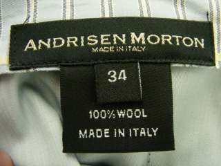 NEW NWT mens pants slacks wool $195 Vitale Barberis Canonico gray 