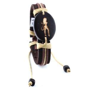  Trendy Celeb Genuine Leather Bracelet   Devil (One Size 