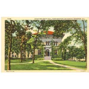 1940s Vintage Postcard   Annie Mae Swift Hall   Northwestern 