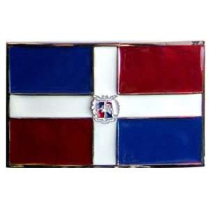   República Dominicana Bandera De Hebilla De Cinturón 
