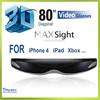 80 SUPERB 3D VIRTUAL 169 VIDEO GLASSES FOR GAMER IPHONE 4 HDTV XBOX 